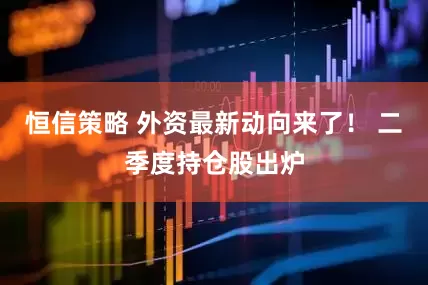 恒信策略 外资最新动向来了！ 二季度持仓股出炉